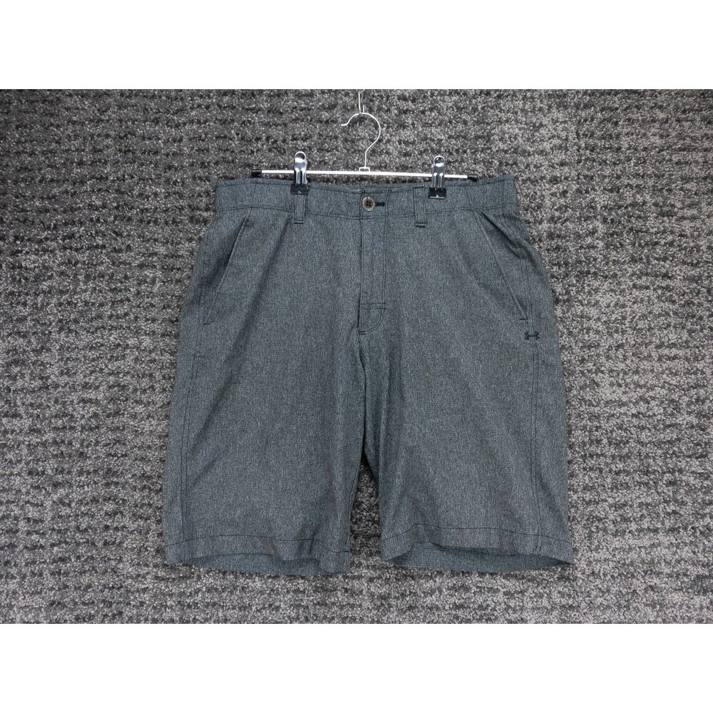 Under Armour Chino Shorts Mens 31 (Tag 32) Gray Match Play Vented Heatgear Golf